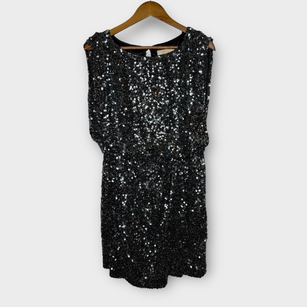 Aidan by Aidan Mattox Black Sequin Mini Dress
